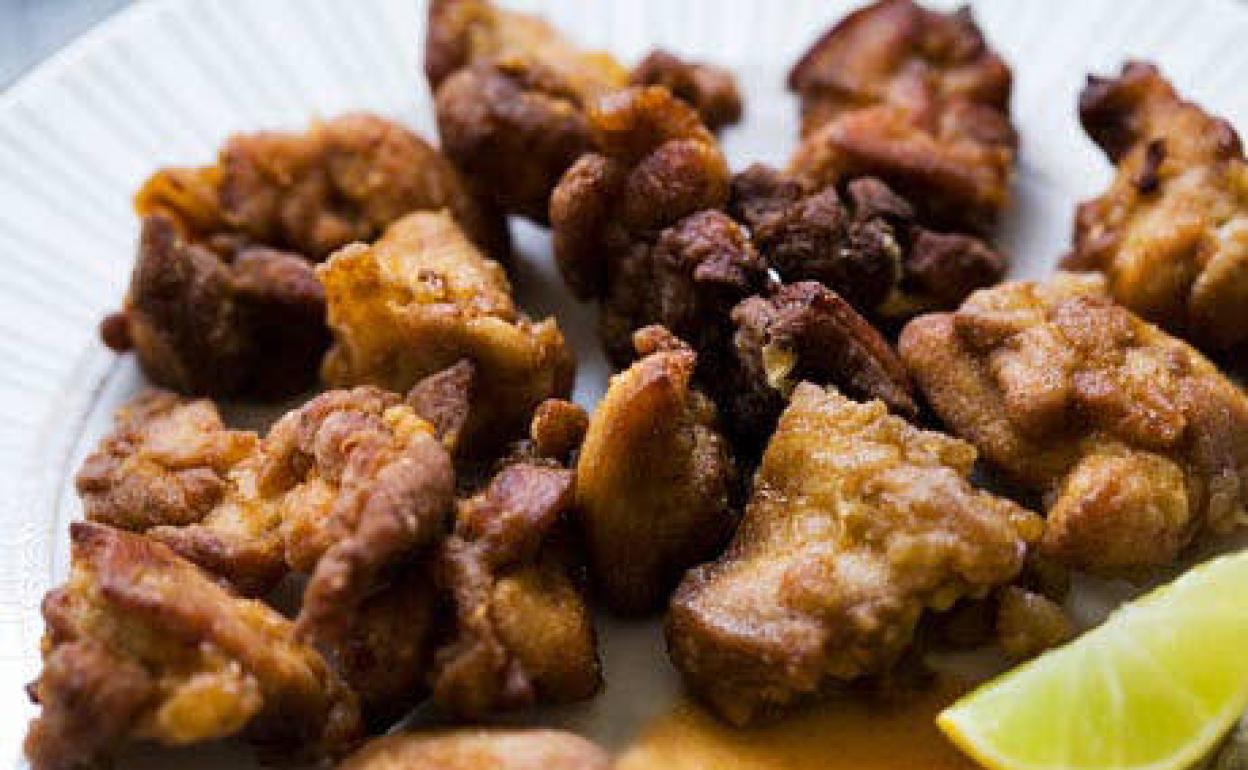 Pork scratchings Sur in English